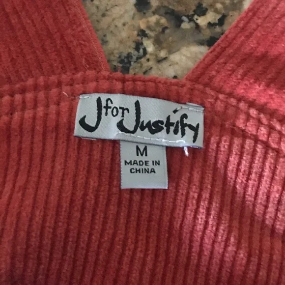 #034 - NWT J For Justify Corduroy Overall Dress. - Picture 9 of 9